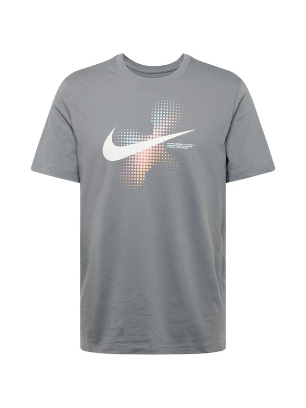 Nike Sportswear Nike Sportswear Majica 'SWOOSH'  svetlo modra / siva / oranžna / bela