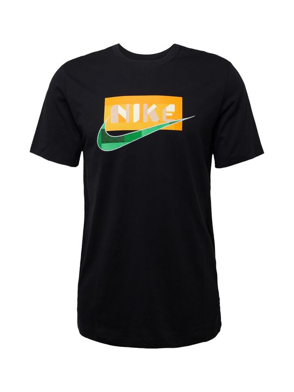 Nike Sportswear Nike Sportswear Majica  travnato zelena / oranžna / črna / bela