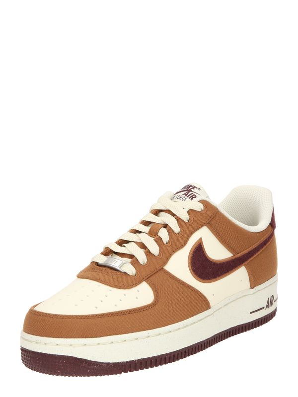 Nike Sportswear Nike Sportswear Nizke superge 'Air Force 1 '07 LV8'  karamel / burgund / naravno bela