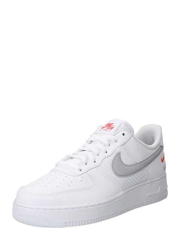 Nike Sportswear Nike Sportswear Nizke superge 'AIR FORCE 1 07'  siva / rdeča / bela