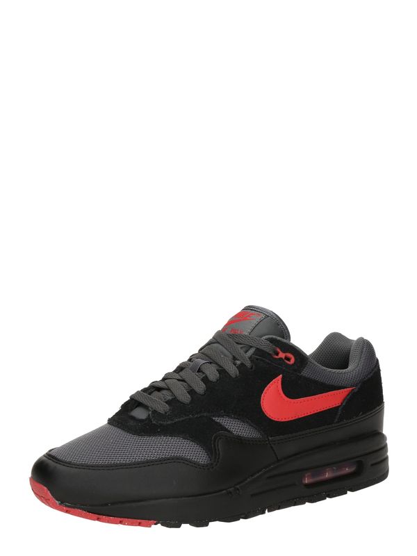 Nike Sportswear Nike Sportswear Nizke superge 'AIR MAX 1 ESS'  temno siva / rdeča / črna