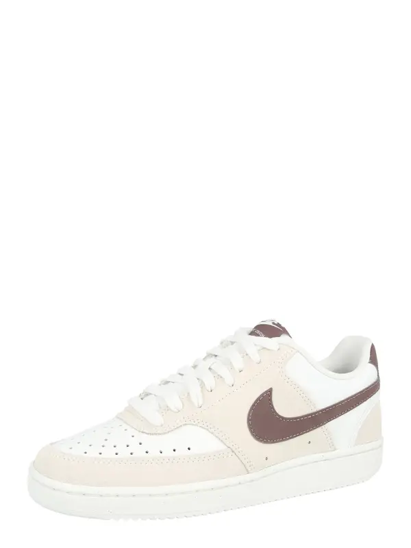 Nike Sportswear Nike Sportswear Nizke superge 'Court Vision'  chamois / čokolada / bela
