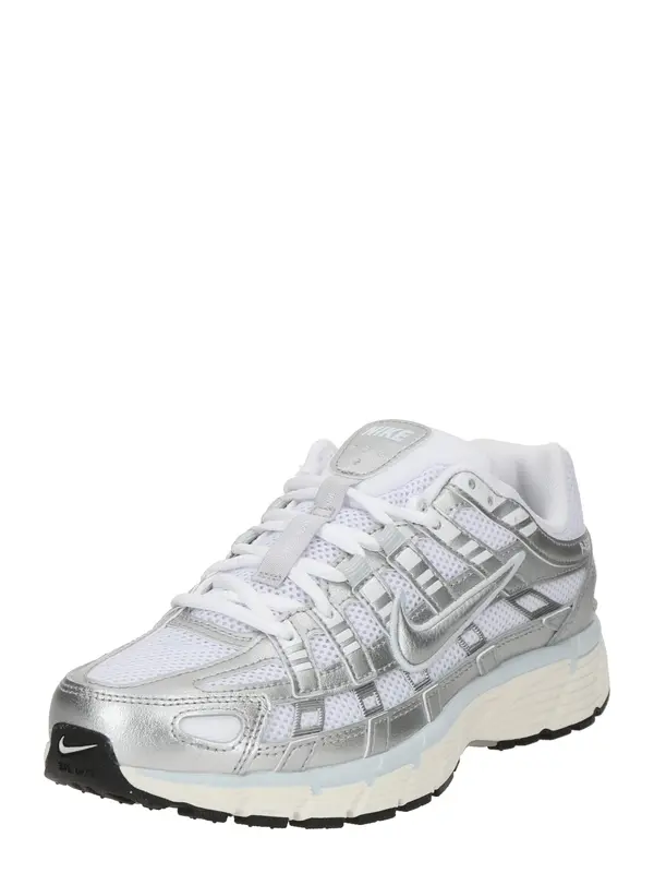 Nike Sportswear Nike Sportswear Nizke superge 'P-6000'  srebrna / bela