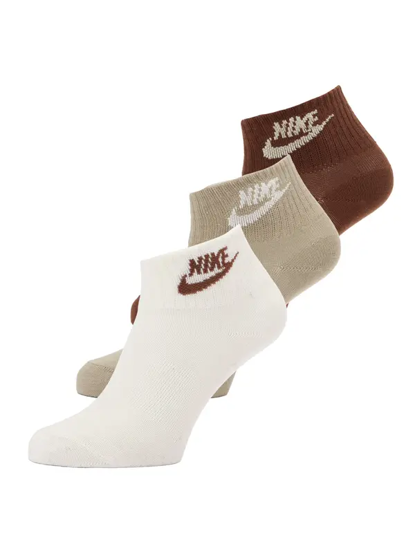 Nike Sportswear Nike Sportswear Nogavice 'Everyday Essential'  rjava / kapučino / bela