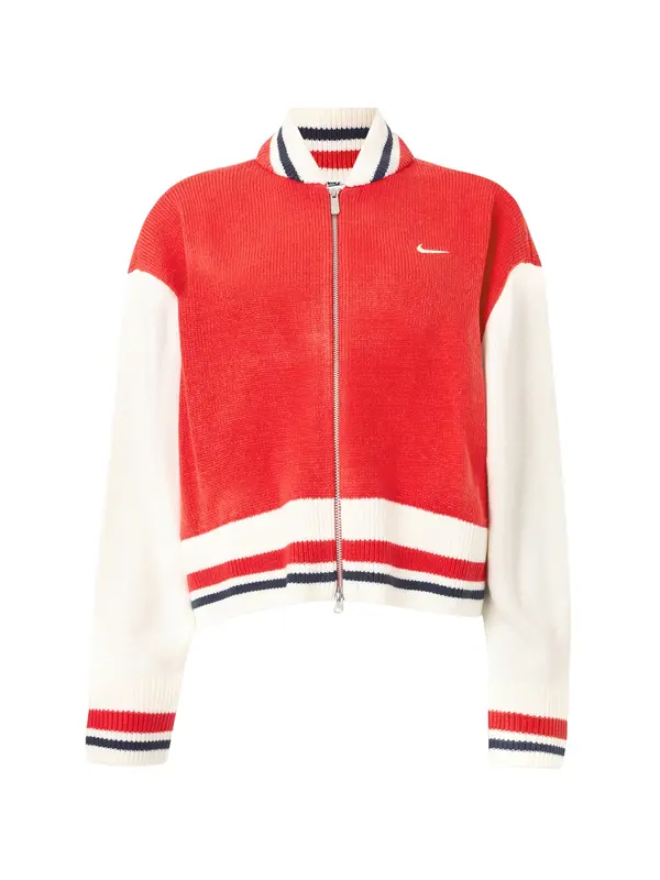 Nike Sportswear Nike Sportswear Pletena jopa  nočno modra / rdeča / bela