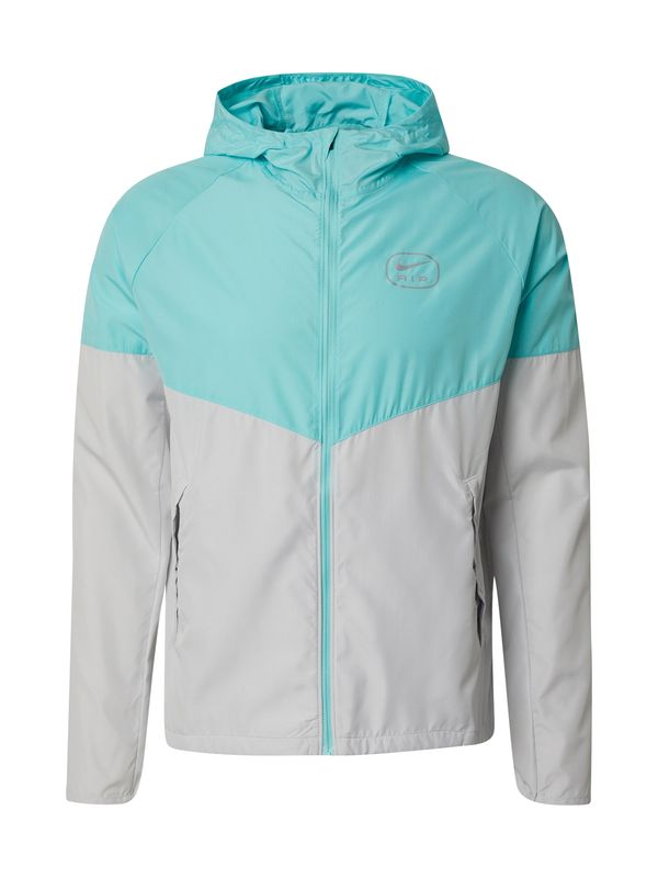 Nike Sportswear Nike Sportswear Prehodna jakna 'AIR'  turkizna / svetlo siva / črna
