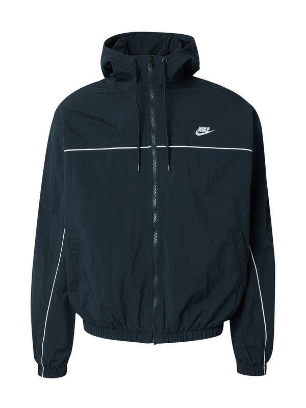 Nike Sportswear Nike Sportswear Prehodna jakna 'CLUB'  črna / bela