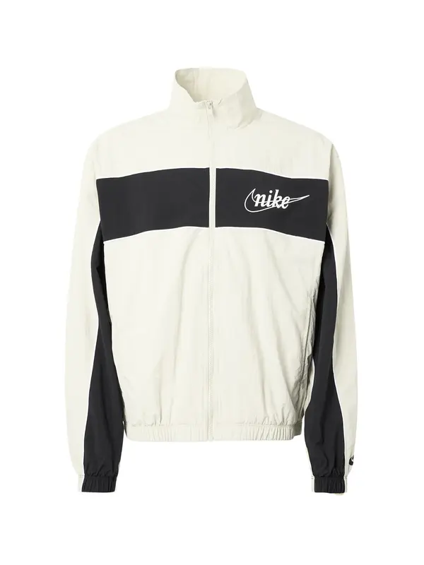 Nike Sportswear Nike Sportswear Prehodna jakna 'CLUB'  črna / naravno bela