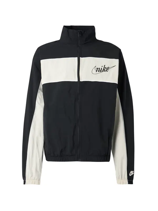 Nike Sportswear Nike Sportswear Prehodna jakna 'CLUB'  črna / naravno bela