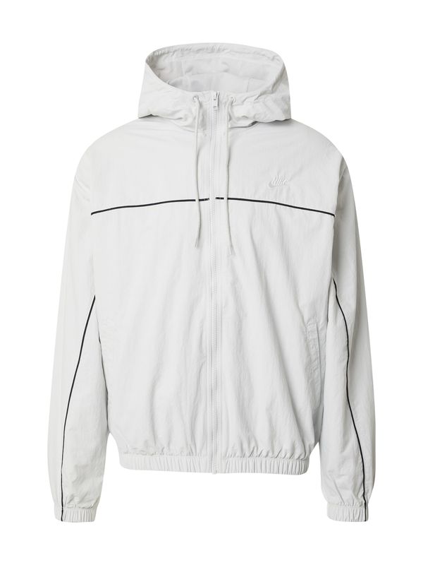 Nike Sportswear Nike Sportswear Prehodna jakna 'CLUB'  svetlo siva / črna