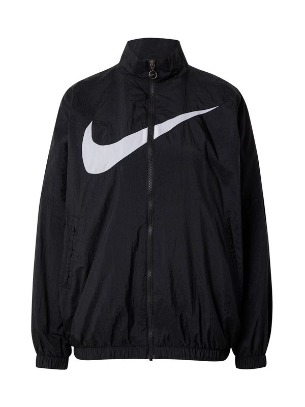 Nike Sportswear Nike Sportswear Prehodna jakna 'Essential'  črna / bela