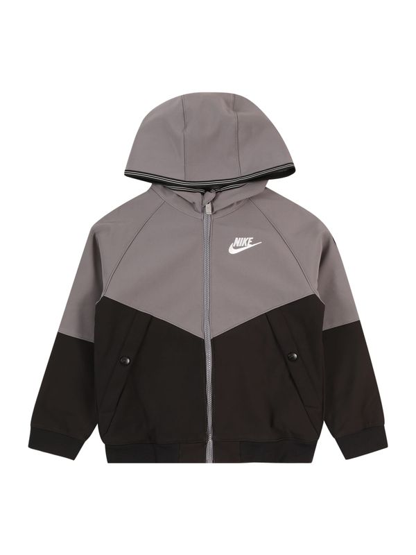 Nike Sportswear Nike Sportswear Prehodna jakna 'FUTURA'  siva / črna / off-bela