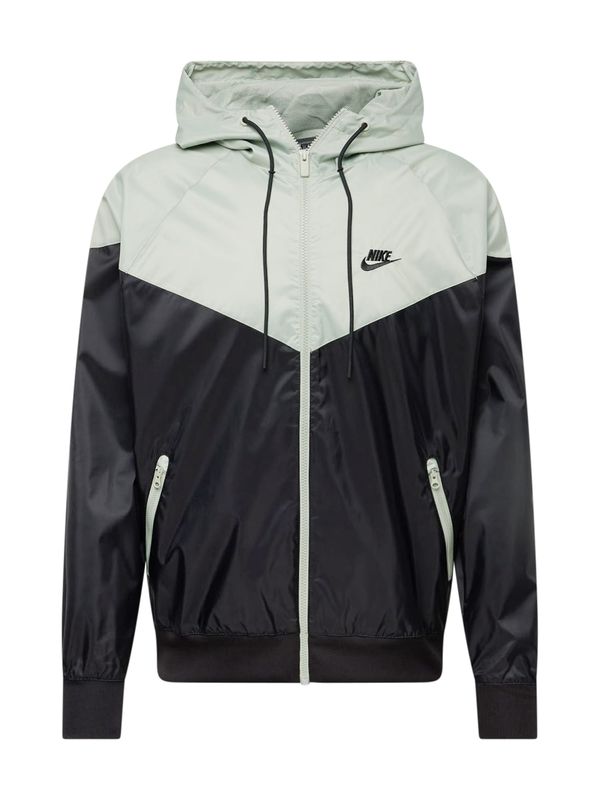 Nike Sportswear Nike Sportswear Prehodna jakna 'Heritage Essentials'  pastelno zelena / črna