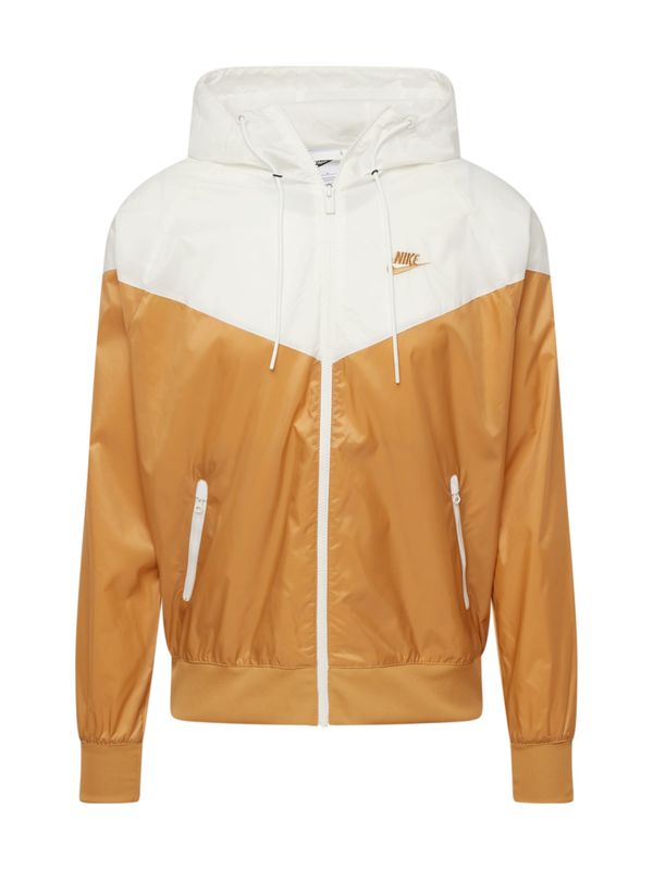 Nike Sportswear Nike Sportswear Prehodna jakna 'Heritage Essentials'  pueblo / bela