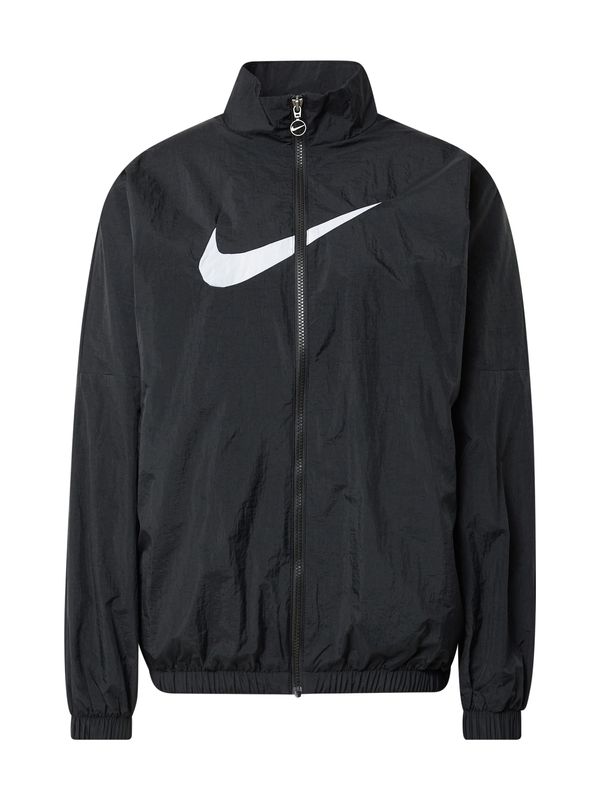 Nike Sportswear Nike Sportswear Prehodna jakna 'NSW Essential'  črna / bela