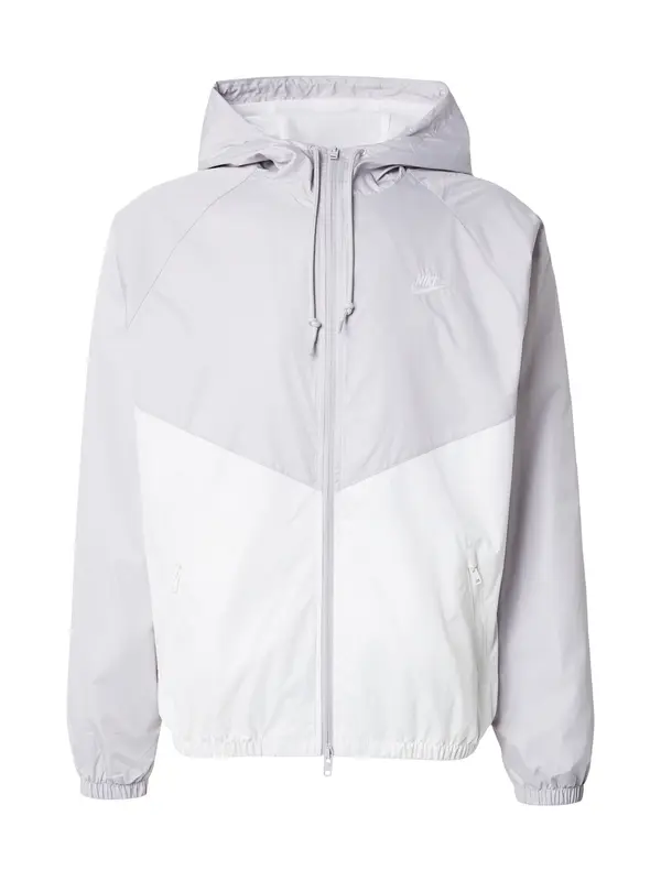 Nike Sportswear Nike Sportswear Prehodna jakna  siva / bela
