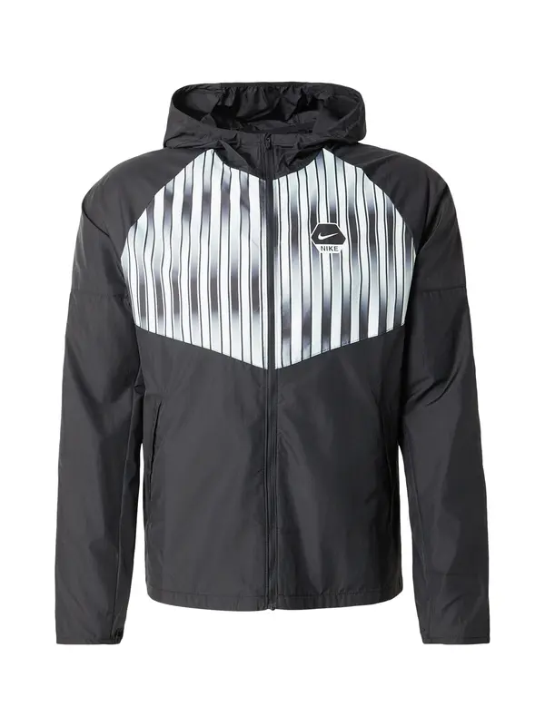 Nike Sportswear Nike Sportswear Prehodna jakna  siva / črna / bela