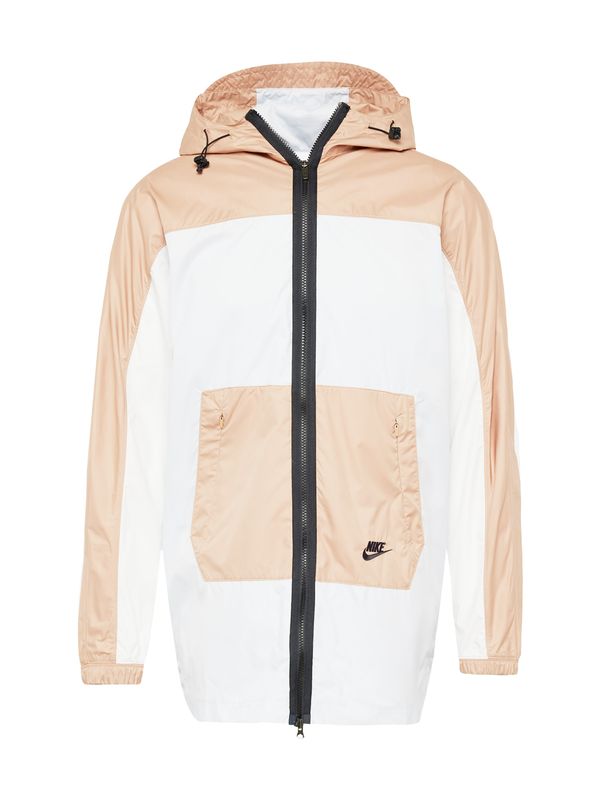 Nike Sportswear Nike Sportswear Prehodna jakna  svetlo rjava / črna / bela
