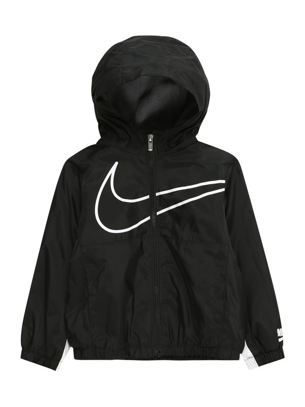 Nike Sportswear Nike Sportswear Prehodna jakna 'SWOOSH'  črna / bela