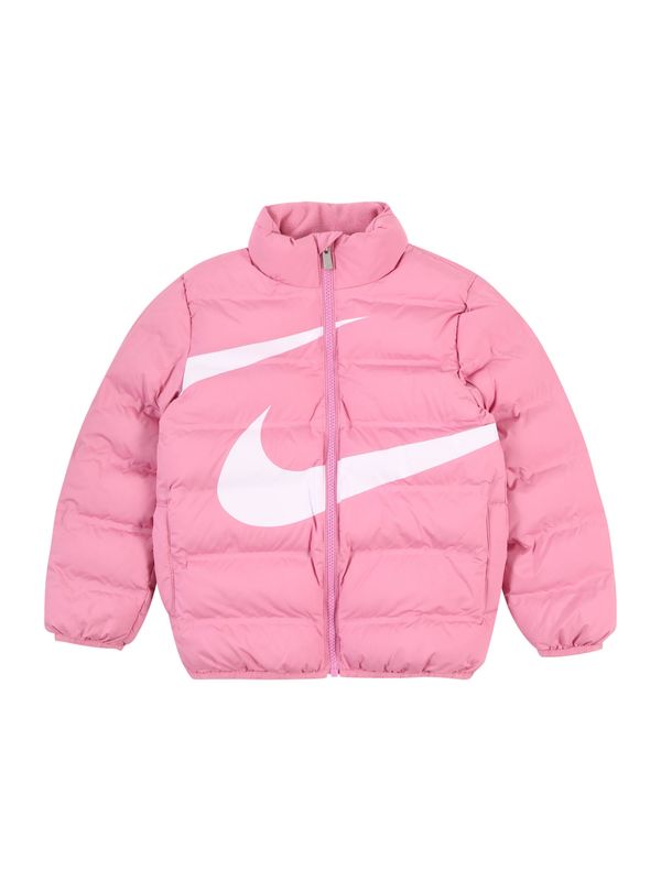 Nike Sportswear Nike Sportswear Prehodna jakna 'SWOOSH'  roza / bela