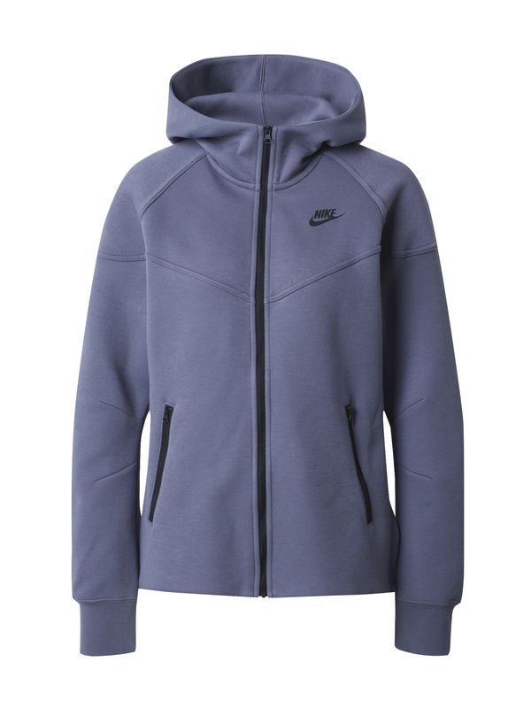 Nike Sportswear Nike Sportswear Prehodna jakna 'TECH FLEECE'  vijolično modra / črna