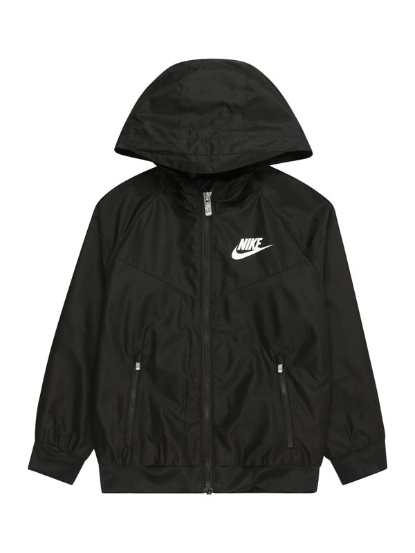 Nike Sportswear Nike Sportswear Prehodna jakna 'WINDRUNNER'  črna / bela