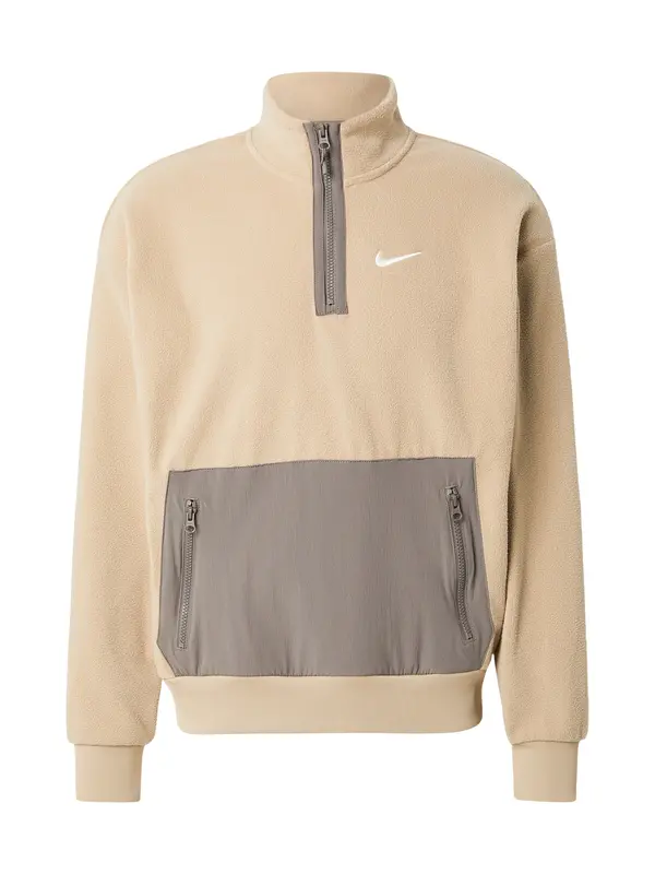 Nike Sportswear Nike Sportswear Pulover  bež / svetlo siva / bela