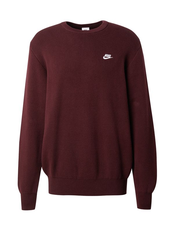 Nike Sportswear Nike Sportswear Pulover 'CLUB'  burgund / bela