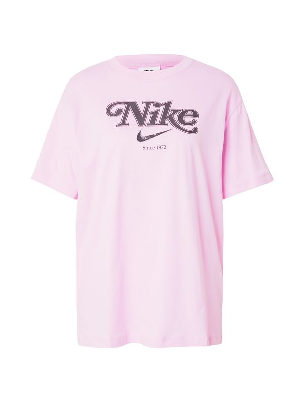 Nike Sportswear Nike Sportswear Široka majica  roza / pegasto črna