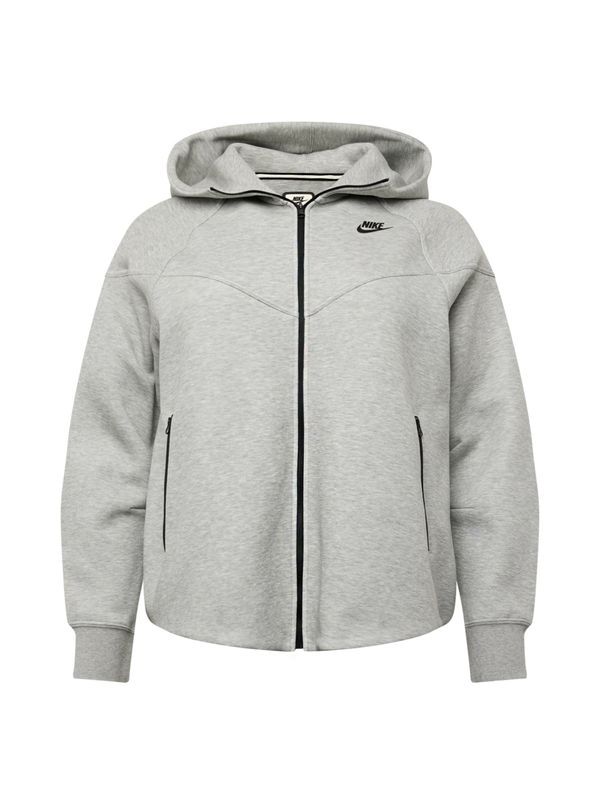 Nike Sportswear Nike Sportswear Športna jopa na zadrgo  pegasto siva / črna