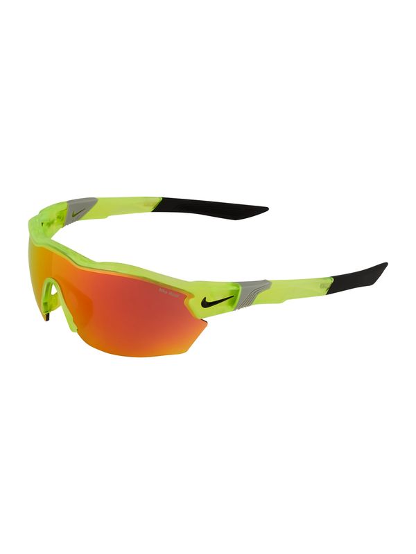 Nike Sportswear Nike Sportswear Športna sončna očala 'SHOW X3 ELITE'  srebrno-siva / svetlo zelena / temno oranžna / črna