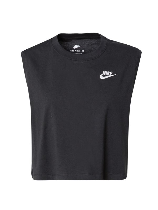 Nike Sportswear Nike Sportswear Top 'CLUB'  črna / bela