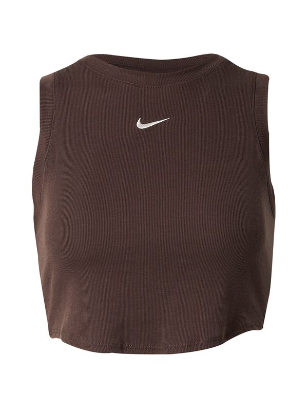 Nike Sportswear Nike Sportswear Top 'ESSENTIAL'  čokolada / bela