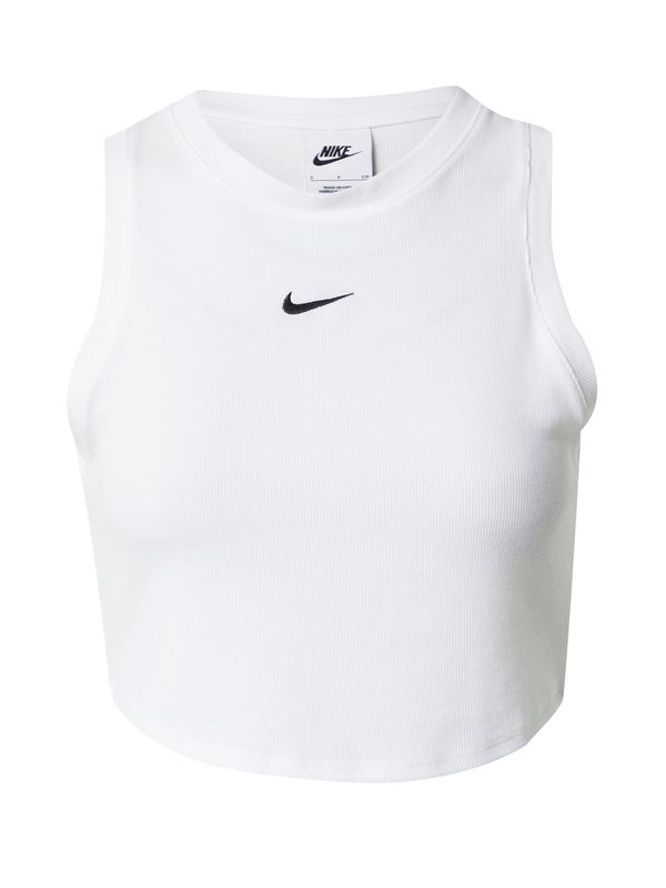 Nike Sportswear Nike Sportswear Top 'ESSENTIAL'  črna / bela