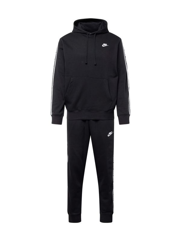 Nike Sportswear Nike Sportswear Trenirka za tek 'CLUB FLEECE'  črna / bela