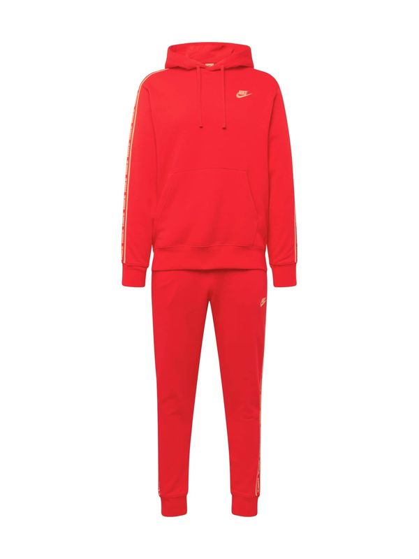 Nike Sportswear Nike Sportswear Trenirka za tek 'CLUB FLEECE'  rdeča / bela