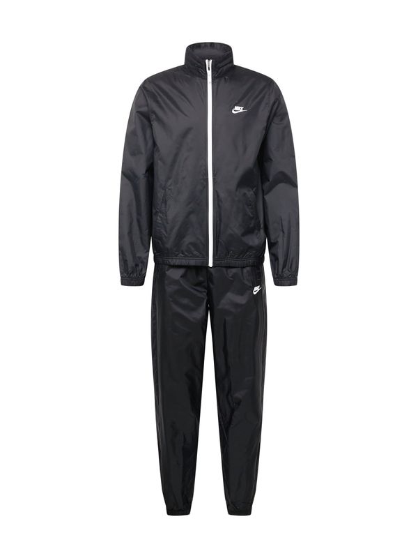 Nike Sportswear Nike Sportswear Trenirka za tek 'Club Linded'  črna / bela