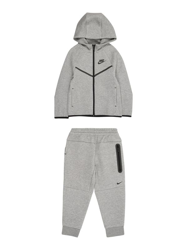 Nike Sportswear Nike Sportswear Trenirka za tek 'TECH FLEECE'  pegasto siva / črna
