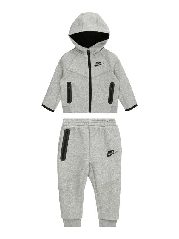 Nike Sportswear Nike Sportswear Trenirka za tek 'TECH FLEECE'  pegasto siva / črna