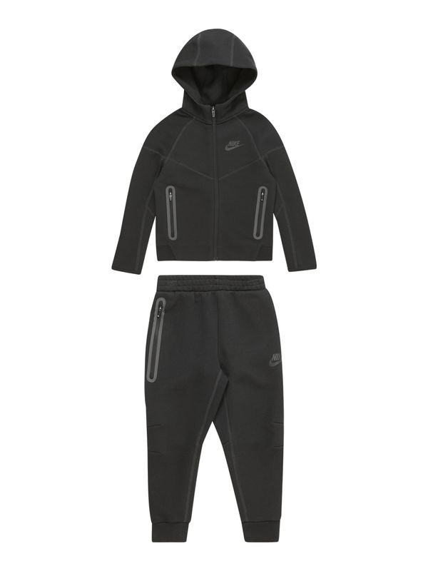 Nike Sportswear Nike Sportswear Trenirka za tek 'TECH FLEECE'  siva / črna