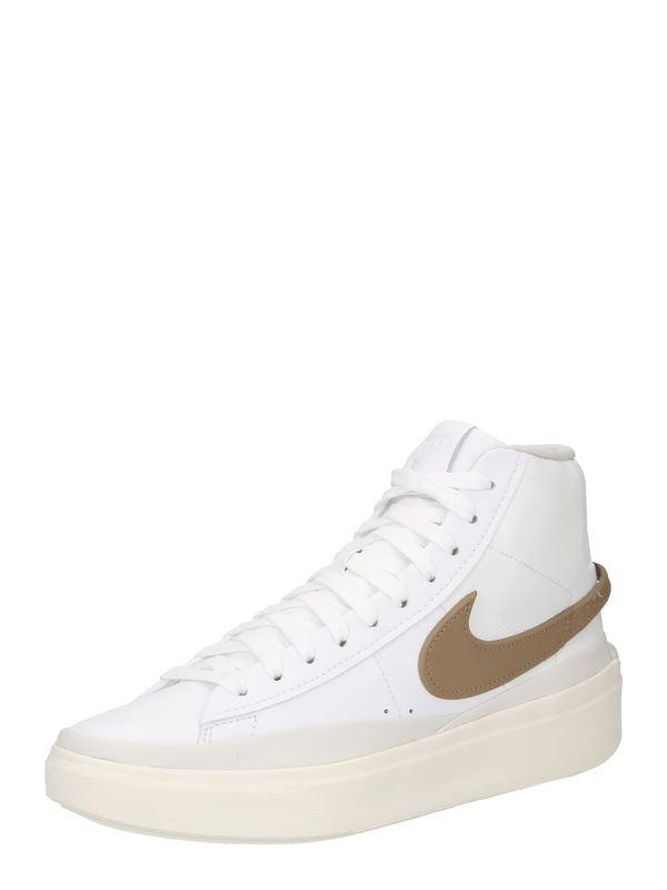 Nike Sportswear Nike Sportswear Visoke superge 'BLAZER PHANTOM'  rjava / bela