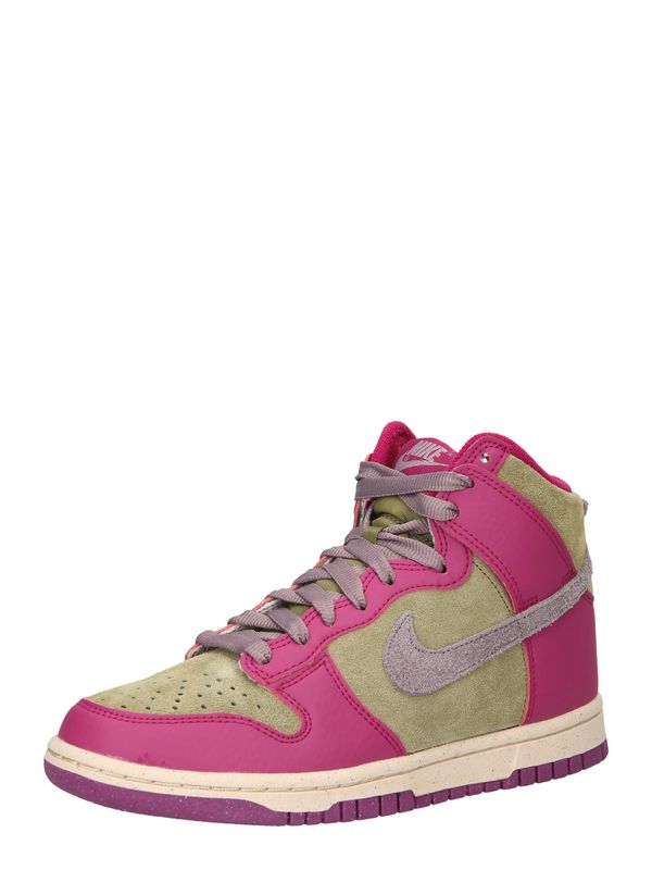 Nike Sportswear Nike Sportswear Visoke superge 'DUNK HIGH'  svetlo zelena / majnica / jagoda