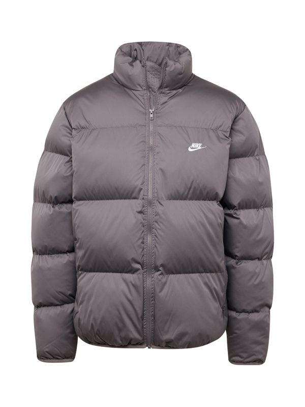 Nike Sportswear Nike Sportswear Zimska jakna 'Club'  antracit / bela