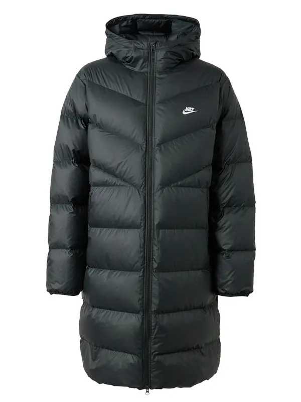 Nike Sportswear Nike Sportswear Zimski plašč 'WINDRUNNER STMNT'  črna / bela