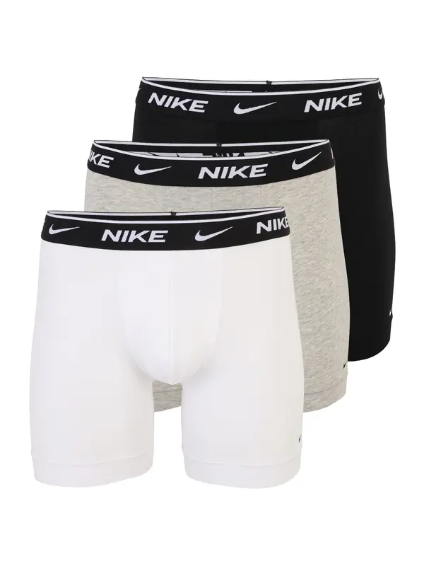 NIKE Underwear NIKE Underwear Boksarice  pegasto siva / črna / bela