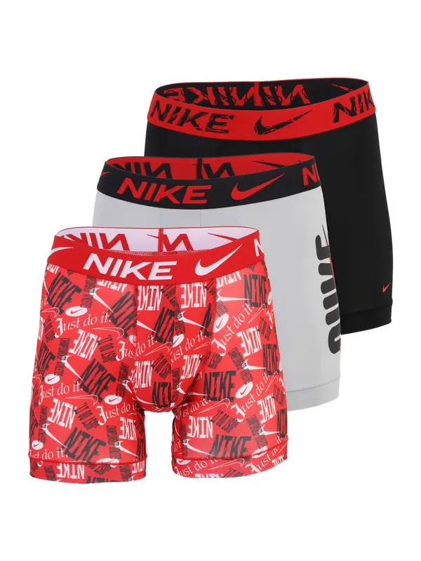NIKE Underwear NIKE Underwear Boksarice  siva / rdeča / črna / bela