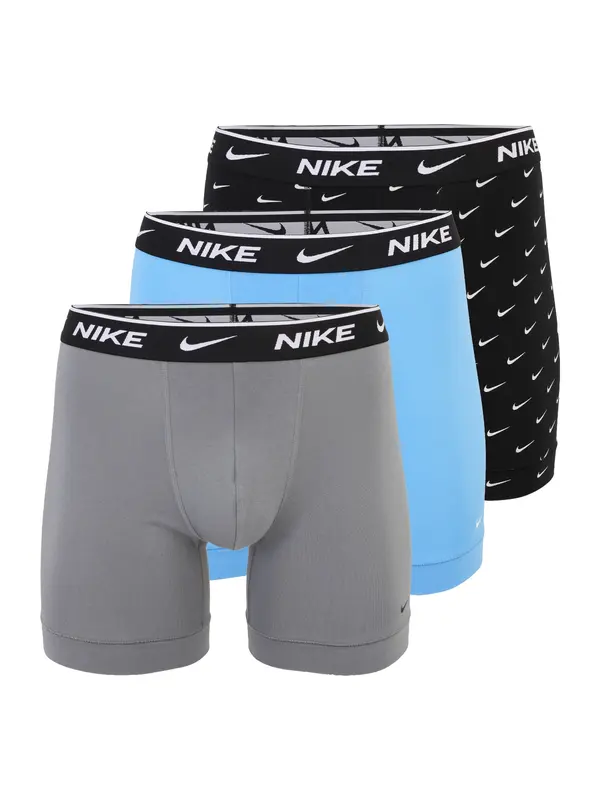 NIKE Underwear NIKE Underwear Boksarice  svetlo modra / siva / črna