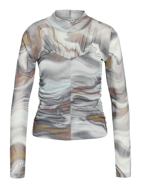 Noisy may Noisy may Majica 'NMJUDITH'  karamel / gorčica / siva / svetlo siva