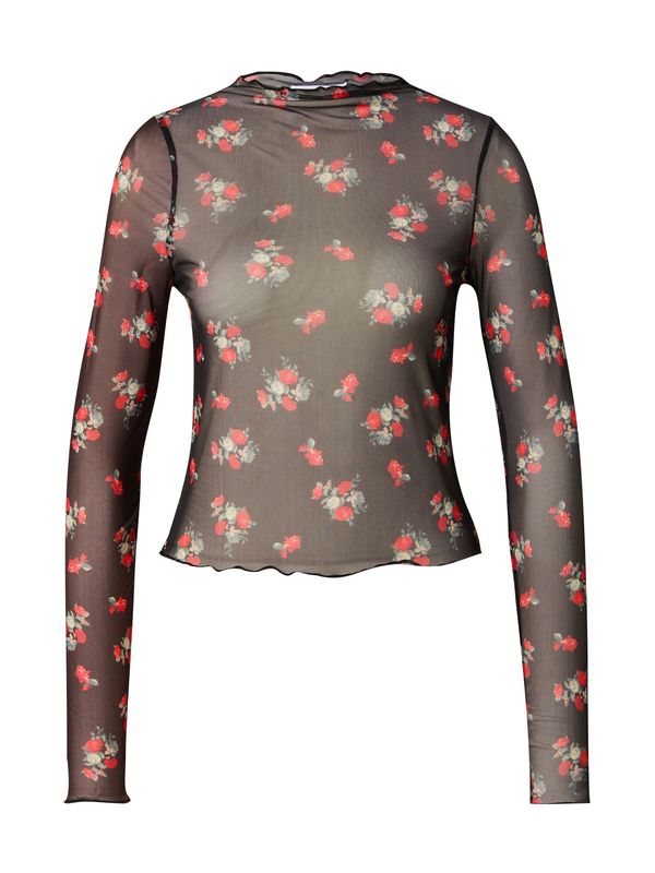 Noisy may Noisy may Majica 'NMLESLEY'  pastelno rumena / svetlo zelena / živo rdeča / črna