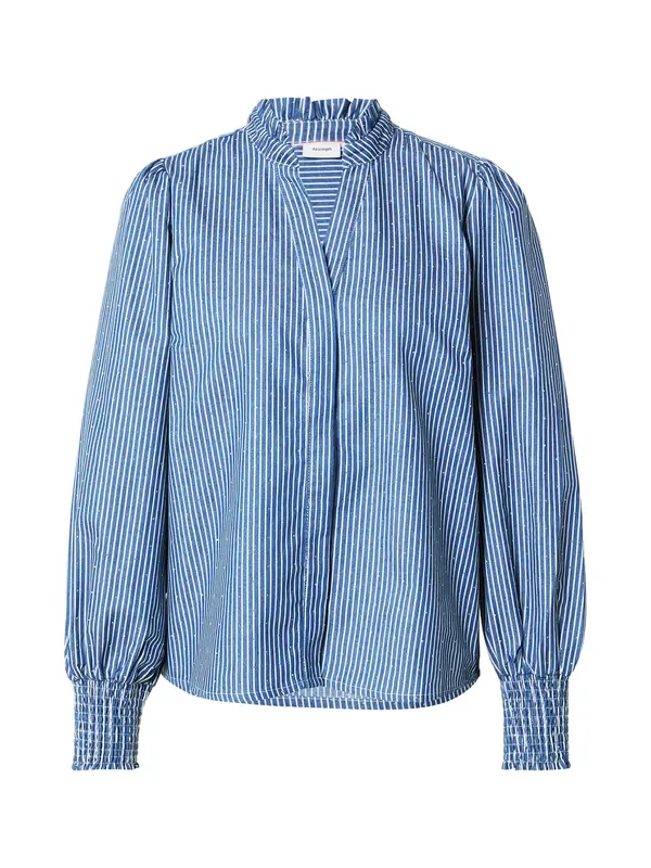 NÜMPH NÜMPH Bluza 'Emilie'  moder denim / bela